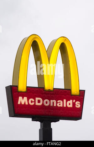 Mcdonald's sign logo. Banque D'Images