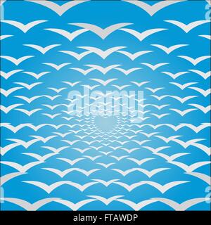 Arrière-plan de la saint valentin avec des oiseaux Illustration de Vecteur