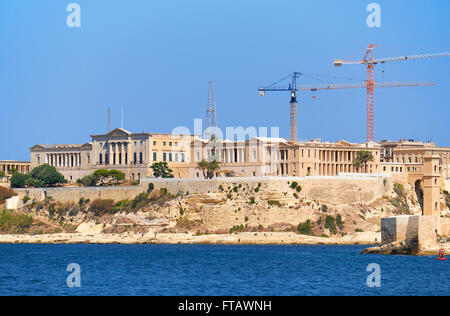 La reconstruction de la Villa Bighi, anciennement un Bighi Royal Naval Hospital et maintenant le centre de Malte pour la restauration, Birgu, Malte Banque D'Images