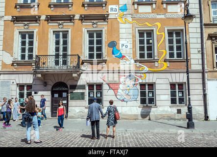 Maison natale - musée de Marie Sklodowska-Curie sur rue Freta à Varsovie, Pologne Banque D'Images