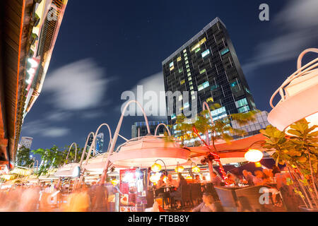 Clarke Quay, Singapour de nuit Banque D'Images