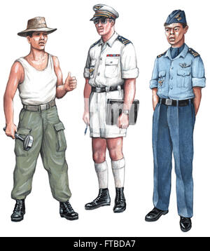 Illustration des uniformes vietnamiens de Bohdan Wroblewski Banque D'Images