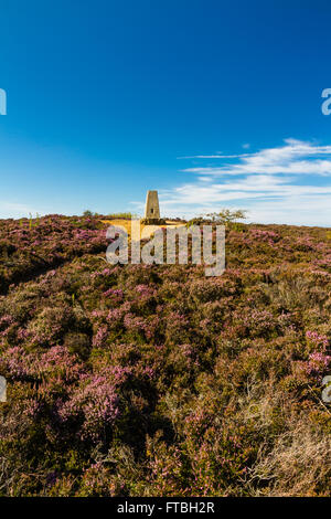 Point de triangulation, Parys, montagne, Holyhead Anglesey, Pays de Galles, Royaume-Uni Banque D'Images