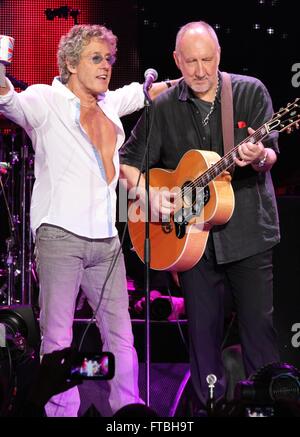 Le Roger Daltry , qui Pete Townshend Nassau Coliseum 2/21/2013 photo Michael Brito Banque D'Images