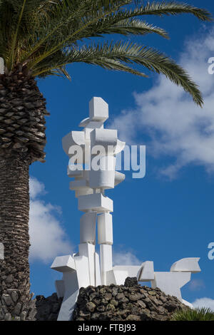 Espagne, Canaries, Lanzarote, San Bartolome, Monumento de Campesino Banque D'Images