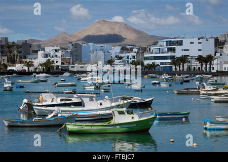 Espagne, Canaries, Lanzarote, Arrecife, Marina Banque D'Images