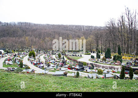 Cimetière de Zagreb Mirogoj paysage,2,Pâques 2016. Banque D'Images