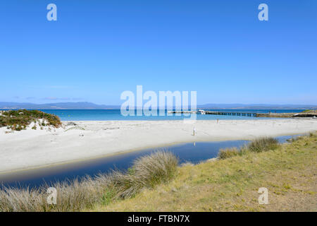 Jetée de Darlington, Maria Island National Park, Tasmanie, Australie Banque D'Images
