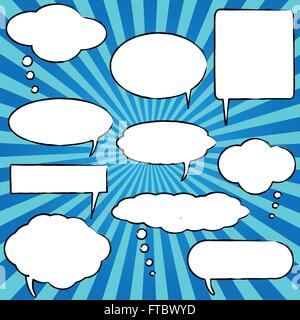 Discours de la Bande Dessinée Vector bulles de chat Illustration de Vecteur
