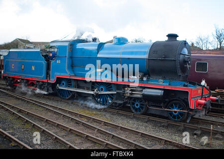 Whitehead, Co Antrim,UK 28 MARS 2016 . La machine à vapeur Merlin GNRI, No 85 Banque D'Images