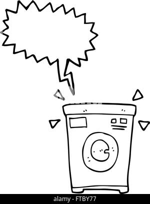 Dessiné à main levée bulle cartoon lave-linge Illustration de Vecteur