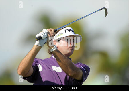 Doral, Fla, USA. 10e Mars, 2012. Bubba Watson au cours de la troisième ronde de la World Golf Championship Championnat Cadillac sur le TPC Blue Monster at Doral Golf Resort and Spa Le 10 mars 2012 à Doral, Floride ZUMA PRESS/ Scott A. Miller. © Scott A. Miller/ZUMA/Alamy Fil Live News Banque D'Images