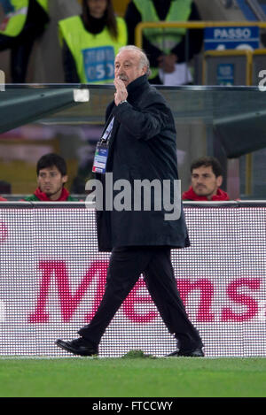 Vicente Del Bosque (ESP), 24 mars 2016 - Football : match amical entre l'Italie 1-1 Espagne au stade Friuli à Udine, Italie. (Photo de Maurizio Borsari/AFLO) Banque D'Images