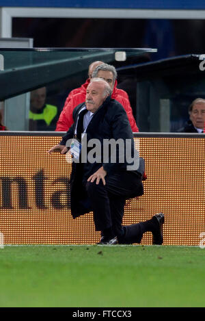 Vicente Del Bosque (ESP), 24 mars 2016 - Football : match amical entre l'Italie 1-1 Espagne au stade Friuli à Udine, Italie. (Photo de Maurizio Borsari/AFLO) Banque D'Images