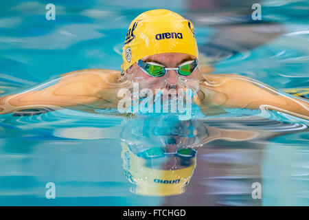 La nageuse Cal Josh Prenot NCAA durant la natation et plongée Championship le samedi 26 mars 2016, au Georgia Tech Campus Recreation Center, à Atlanta, GA. Jacob Kupferman/CSM Banque D'Images