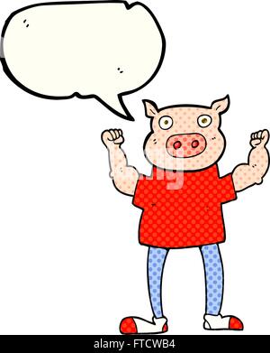 Dessiné à main levée de bande dessinée bulle cartoon homme sans tête Illustration de Vecteur
