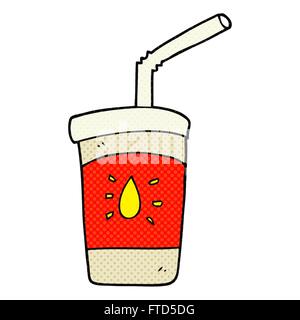 Boisson soda cartoon dessiné à main levée Illustration de Vecteur