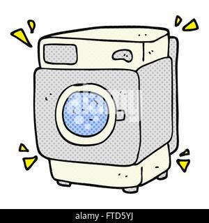 Freehand drawn cartoon le grondement d'un lave-linge Illustration de Vecteur