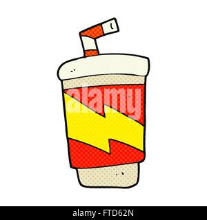 Boisson soda cartoon dessiné à main levée Illustration de Vecteur