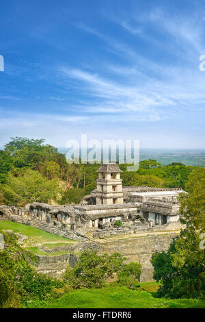 Ruine de Maya Palace, Palenque, Chiapas, Mexique Banque D'Images