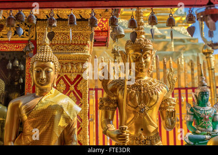 Détails de Wat Phra That Doi Suthep à Chiang Mai, Thaïlande Banque D'Images