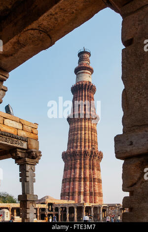 Qutub Minar à New Delhi Banque D'Images