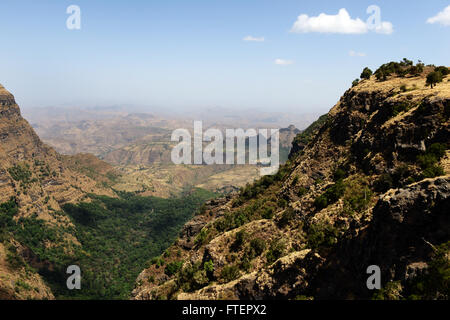 Les paysages spectaculaires - Parc national du Simien, l'Éthiopie. Banque D'Images