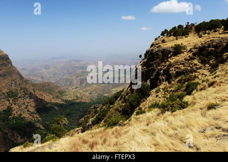 Les paysages spectaculaires - Parc national du Simien, l'Éthiopie. Banque D'Images