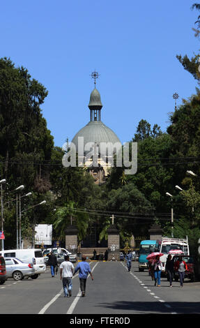 La Cathédrale Holy Trinity à Addis-Abeba. Banque D'Images