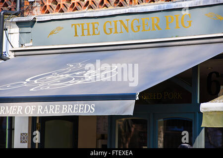 Barnes Village,alimentation,cafés,boutiques,Agents immobiliers,vert,étang Barnes, Pubs, Bulls Head Jazz,Thames River, High Street,London,UK Banque D'Images