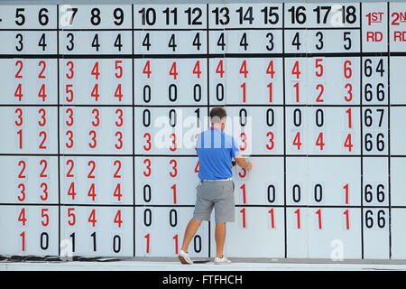 Palm Beach Gardens, Floride, USA. 1er mars, 2012. Le tableau de bord au cours de la première ronde de la Honda Classic PGA National le 1 mars 2012 à Palm Beach Gardens, Floride ZUMA PRESS/ Scott A. Miller. © Scott A. Miller/ZUMA/Alamy Fil Live News Banque D'Images