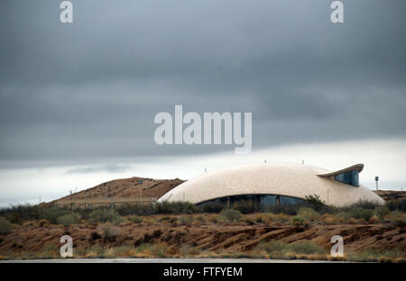 Le Spaceport America près de Truth or Consequences, New Mexico, USA, 27 novembre 2015. Dans l'avenir, tout le monde est censé être capable de voler dans l'espace à partir de Nouveau Mexique. Photo : CHRISTINA HORSTEN/dpa Banque D'Images