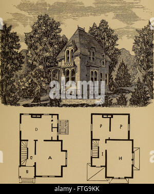 L'architecture de Hobbs- contenant des dessins et plans de masse pour les villas, chalets et autres édifices, les deux suburbain et rural, adaptée aux États-Unis. Avec des règles pour la critique et l'introduction Banque D'Images