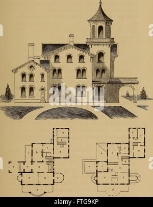 L'architecture de Hobbs- contenant des dessins et plans de masse pour les villas, chalets et autres édifices, les deux suburbain et rural, adaptée aux États-Unis. Avec des règles pour la critique et l'introduction Banque D'Images