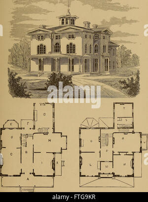 L'architecture de Hobbs- contenant des dessins et plans de masse pour les villas, chalets et autres édifices, les deux suburbain et rural, adaptée aux États-Unis. Avec des règles pour la critique et l'introduction Banque D'Images