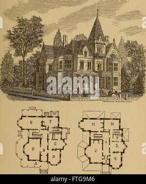 L'architecture de Hobbs- contenant des dessins et plans de masse pour les villas, chalets et autres édifices, les deux suburbain et rural, adaptée aux États-Unis. Avec des règles pour la critique et l'introduction Banque D'Images