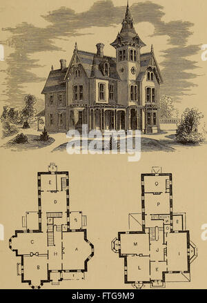 L'architecture de Hobbs- contenant des dessins et plans de masse pour les villas, chalets et autres édifices, les deux suburbain et rural, adaptée aux États-Unis. Avec des règles pour la critique et l'introduction Banque D'Images