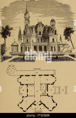 L'architecture de Hobbs- contenant des dessins et plans de masse pour les villas, chalets et autres édifices, les deux suburbain et rural, adaptée aux États-Unis. Avec des règles pour la critique et l'introduction Banque D'Images