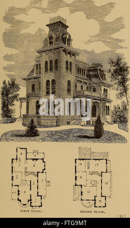 L'architecture de Hobbs- contenant des dessins et plans de masse pour les villas, chalets et autres édifices, les deux suburbain et rural, adaptée aux États-Unis. Avec des règles pour la critique et l'introduction Banque D'Images