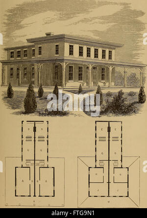 L'architecture de Hobbs- contenant des dessins et plans de masse pour les villas, chalets et autres édifices, les deux suburbain et rural, adaptée aux États-Unis. Avec des règles pour la critique et l'introduction Banque D'Images