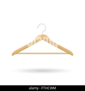 Cintre en bois vector illustration isolé Illustration de Vecteur