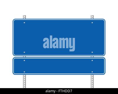 Bleu Blanc signalisation routière vector illustration Illustration de Vecteur