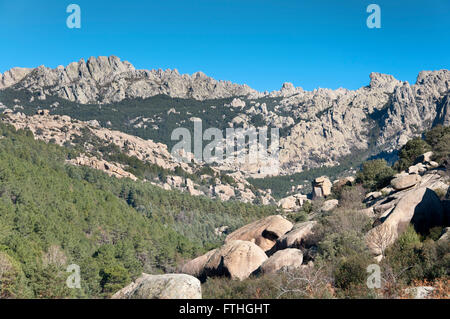 Vues de la Pedriza, Madrid, Espagne. Banque D'Images