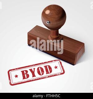 Stamp dans le byod rouge sur fond blanc Illustration de Vecteur