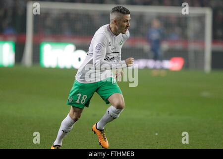 Fabien Lemoine lorsqu'un match de championnat le Stade Rennais - comme saint Etienne, le 4 février 2016 à Rennes, Roazhon park Banque D'Images