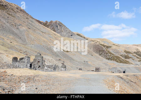 Mine de plomb abandonnée à Cwmystwyth Ceredigion, pays de Galles Banque D'Images