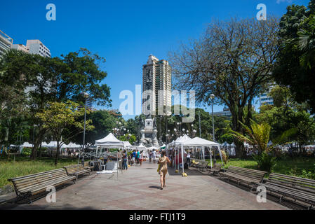 Largo do Campo Grande, place centrale, également connu sous le nom de la Praça 2 de Julho, Salvador, Bahia, Brésil Banque D'Images