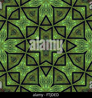 Fond d'kaléidoscopique transparente 600x600 motif basé sur l'incrustation, texture bois naturel Banque D'Images