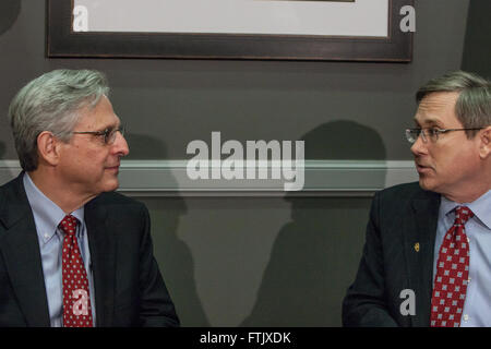 Washington DC, USA. 29 mars, 2016. Obama juge merrick garland candidature à la Cour suprême des États-Unis répond aux règles de crédit avec : Rudy k/Alamy Live News Banque D'Images