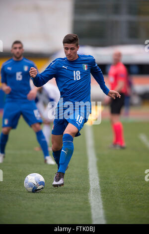 11/06 Paolo (ITA), 25 mars 2016 - Football : Championnat d'Europe des moins de 19 ans de l'élite de qualification Tour Groupe 2 match entre Israël 0-4 l'Italie au Stadio Euganeo à Padoue, en Italie. (Photo de Maurizio Borsari/AFLO) Banque D'Images